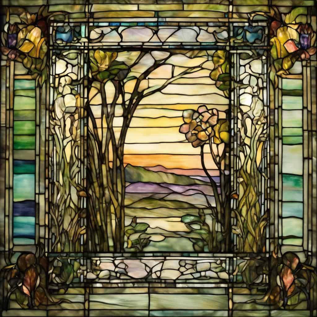 Στα παράθυρα από βιτρό η πειραματική τέχνη με πολύχρωμες καλλιτεχνικές πινελιές και επιρροές από το φυσικό τοπίο και τη φύση.